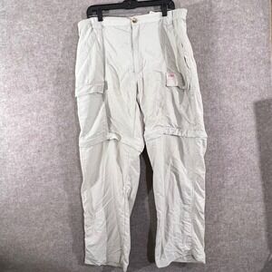 Berkley Convertible Cargo Pants Mens L Beige Nylon Zip Off Fishing Gorpcore